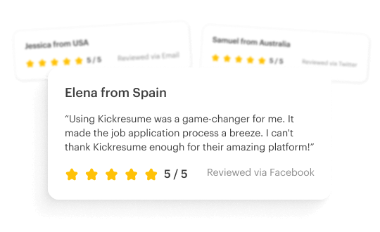 Real and honest reviews from satisfied Kickresume users.