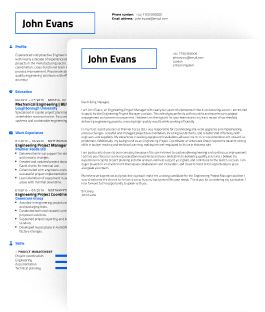 Kickresume’s Visibility template – matching resume and cover letter with personalized content using AI.