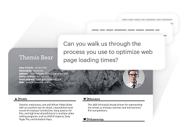 Tailored, AI-generated interview questions based on a resume.