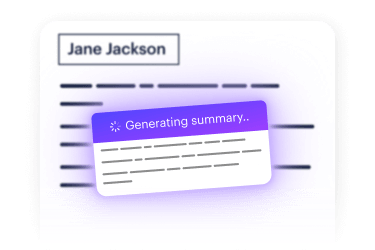 Illustration of Kickresume’s AI tool generating a resume summary.