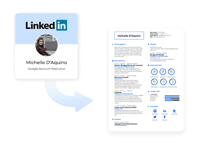 LinkedIn Import preview