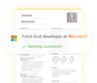 Resume Tailoring preview
