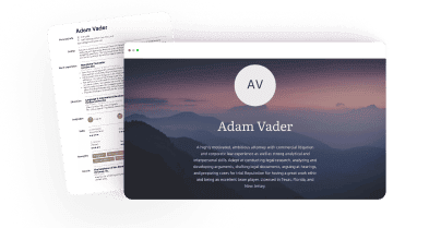 Resume Website Builder preview