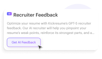Generate AI Recruiter Feedback by clicking Get AI Feedback.