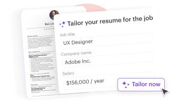 Tailor Now will rewrite a resume to match the job using only the information stated in a CV.