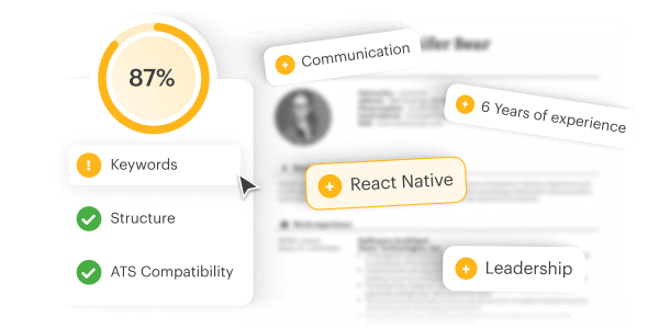A targeted resume with optimized keywords, structure, and layout for a specific job.